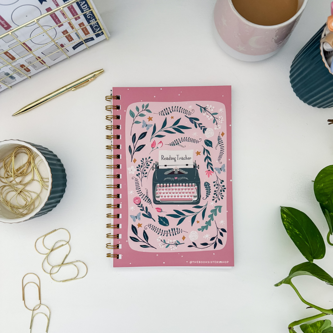 Pink Romantic Typewriter Softcover Reading Journal