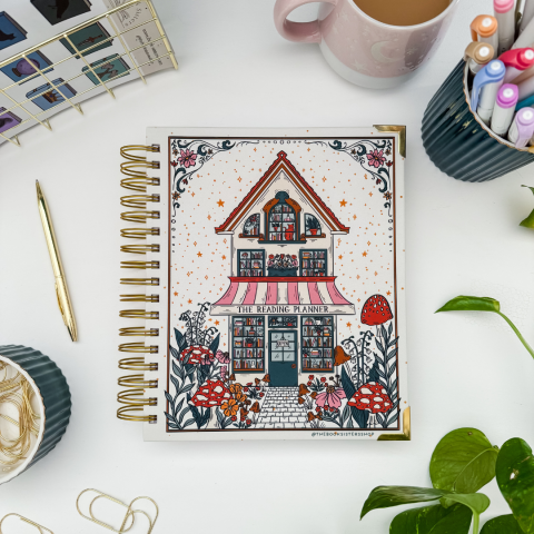 Cozy Bookshop Hardcover Reading Planner