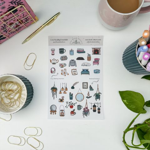 Cozy Reading Essentials & Bookshelf Stickers