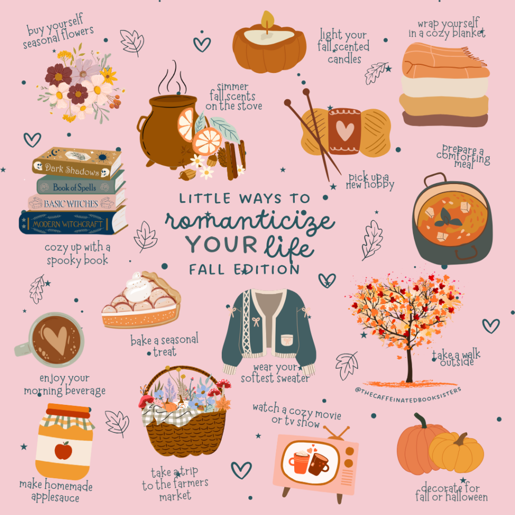 Graphic showing different ways to celebrate fall.