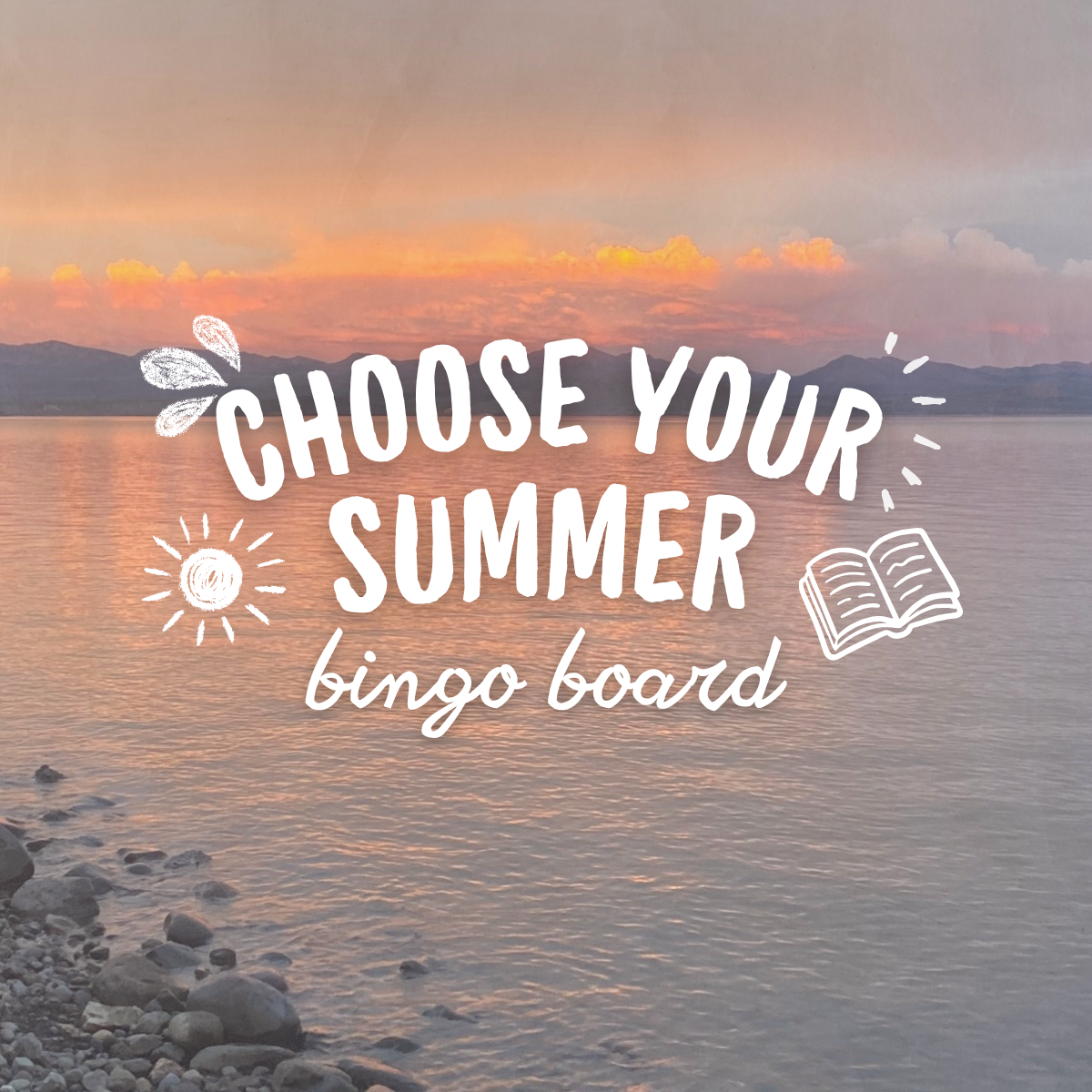 Choose Your Summer read Bingo board